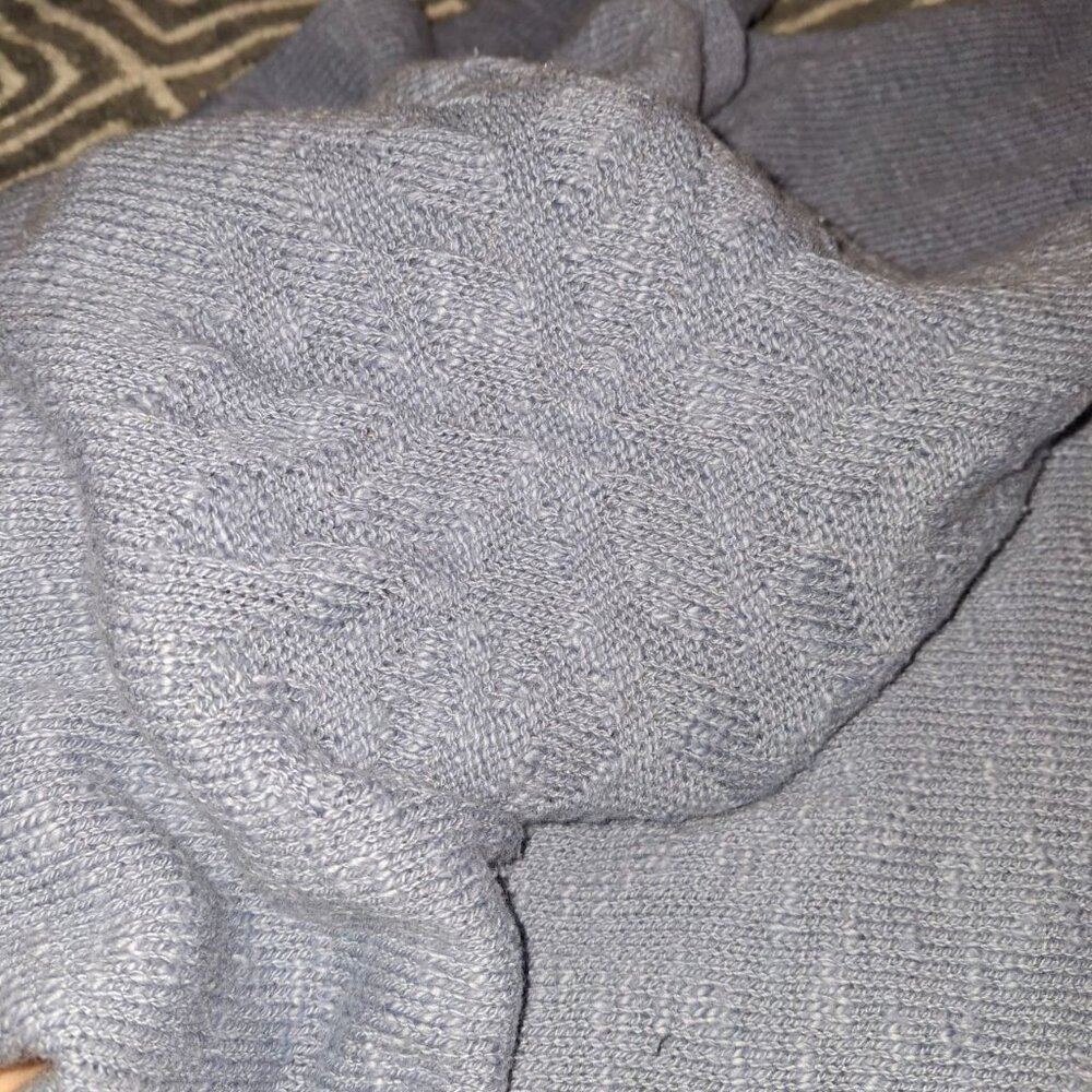Cotton Country by Parkhurst Snow Day Turtle Neck Sweater in Grey Blue - Picture 7 of 10